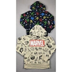 Set of 2 Marvel Hoodies – Kids Size 6 – Superhero‎ Graphic Sweatshirts